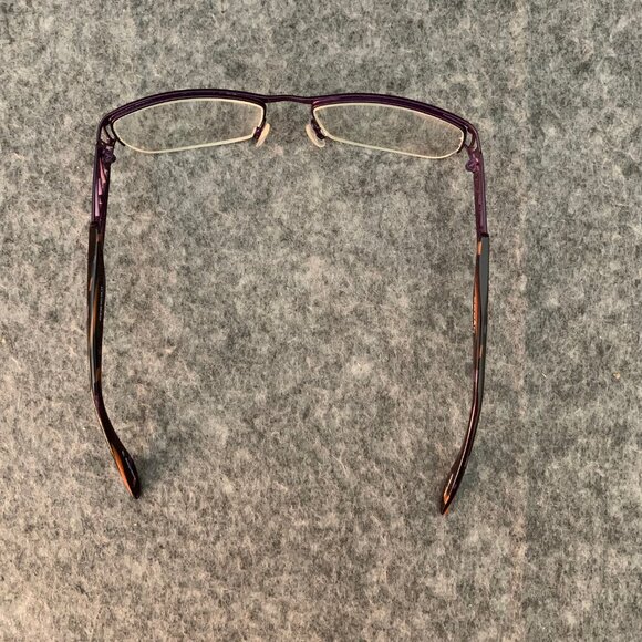 Cogan YC2132 VIO Purple Gold Half Rim Optical/Prescription Eyeglasses Frame - Picture 13 of 14